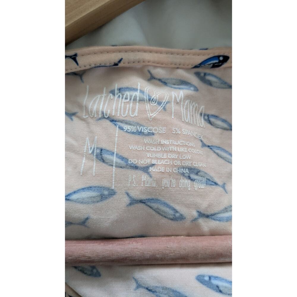 Latched Mama Peach and Navy Tank Top - Picture 5 of 5